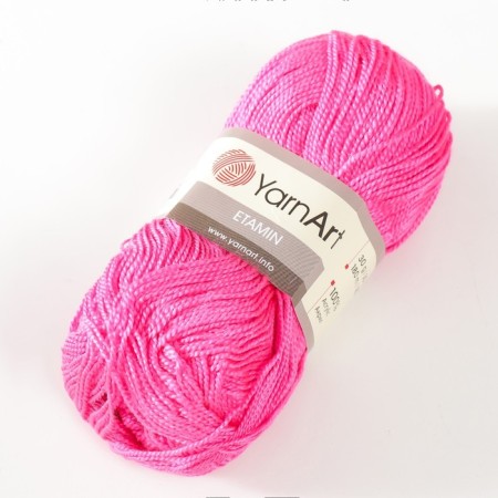 Yarn "etamin" 100% acrylic 180m/30g (460 yoke pink)-1