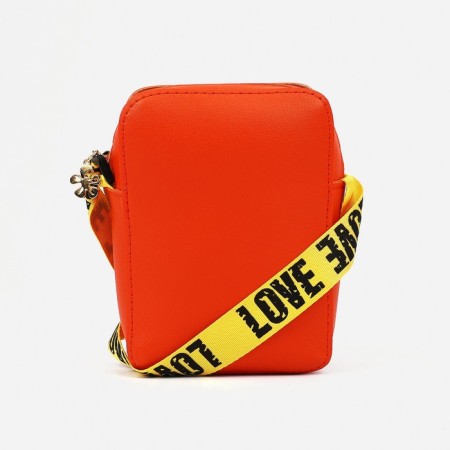Bag's bag with lightning, long belt, orange color-1