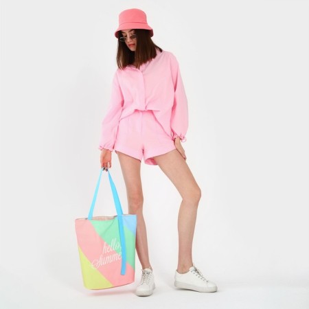 Women's beach bag "Hello Summer", 39x32 cm, pink-6