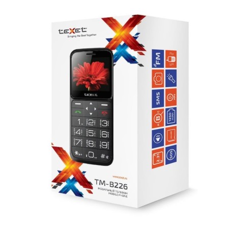 Cell phone Texet TM-B226 Black Red-2