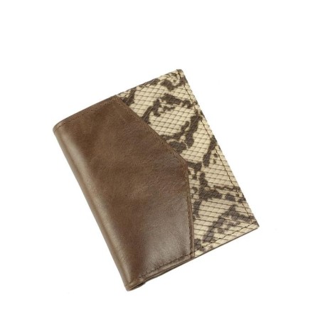 Wallet, button, 6 pockets, 1 section for trifles, n/k beige python/cor.