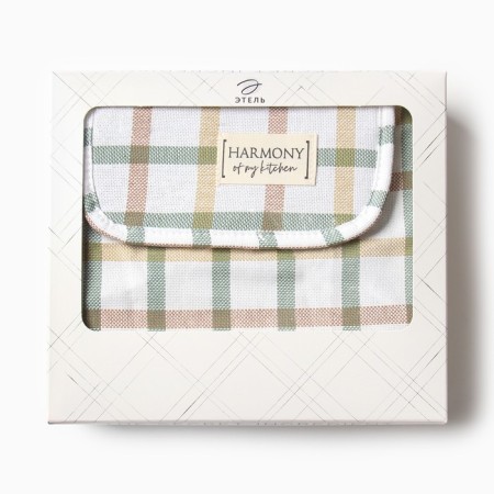 Harmony Ethel Set: Apron 60x70cm, 19x19cm Group, 40x73cm towel, Rogozhka 186 g/m2-10