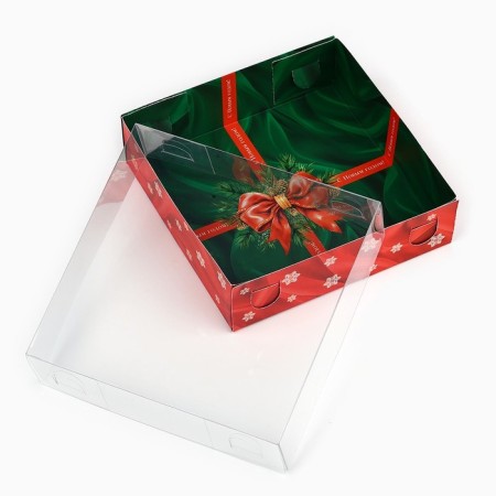 Makarun box “Happy New Year!”, Bant, 12 x 12 x 3 cm, New Year-4