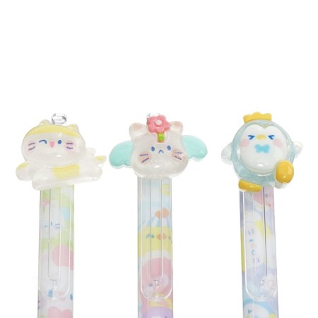 Handle gel automatic erased ink, 0.5 mm, blue rod, little animals mix-4
