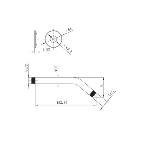 Shower holder Lemark LM8031c, eyeliner 1/2 ’’, stainless steel, chrome-1