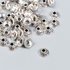 Decor hat for beads diam 0.6 cm metal 