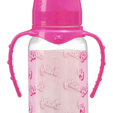 Baby feeding bottle, classic throat, 0 months, 250 ml., Cylinder, with handles-4