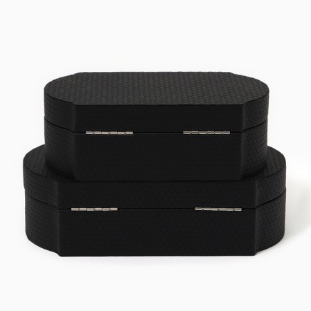 Black Pattern jewelry box for jewelry, set of 2 pcs.-2