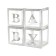 A set of boxes for Baby balloons, silver, 30x30x30 cm, 4 pcs.
