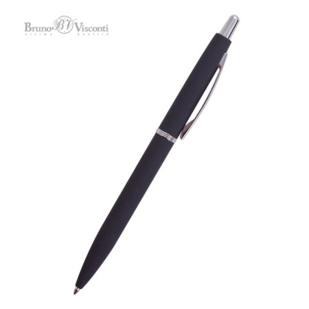 Automatic ballpoint pen, 1.0 mm, BrunovisConti San Remo, blue rod, metal case Soft Touch graphite, in case-2