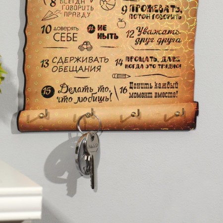 Key of the Rules of the House "Love each other, scroll"-2