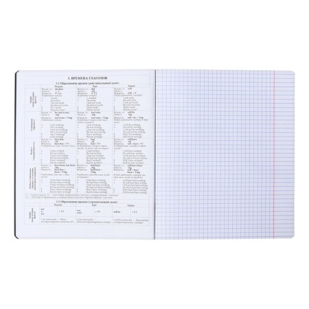 Subject notebook, 48 sheets, cage, English Erichkrause "Ves in the root", plastic cover silk-screen cover, Bloc Offset 100%, information block-3