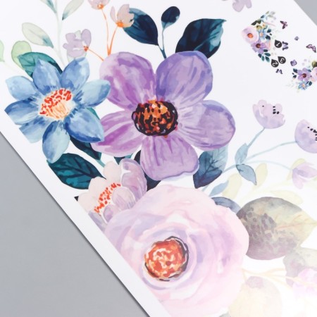 Sticking plastic interior color "Lilac anemones and butterflies" 30x90 cm-2