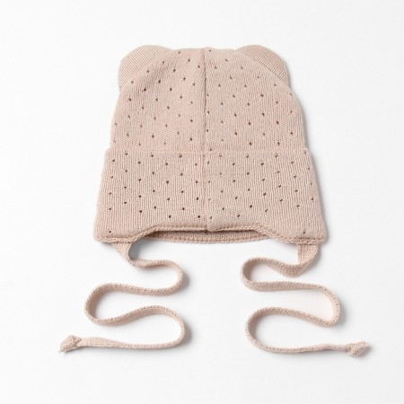 Children's hat minku, rr 44-46, beige color-8