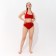 Female women's swimming trunks are high, burgundy color, size 50