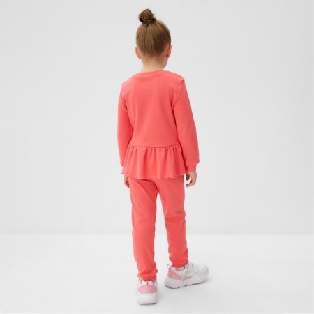 Kids (jumper, pants) minku, coral color, height 92-98 cm-3