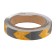 Reflective tape, self-adhesive, black and yellow, 2 cm x 8 m