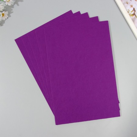 A set of hard felt (5 sheets) 1 mm 20x30 cm, purple