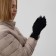 Women's gloves minku 21 cm black