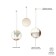 A set of round mirrors Dima, brass, 3 pcs.