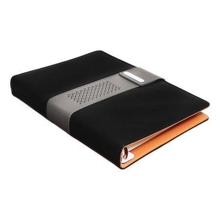 Organizer on the rings A5, 80 sheets, leatherette, line, with a knife, black-1