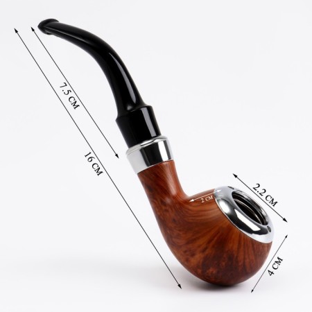 Tobacco smoking pipe "Commander", classic, L-16 cm