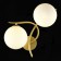 Wall lamp EVOLUCE. Sle2210-201-02. Artu. 2x5 W, G9, 4000K, 34x36 cm, gold color
