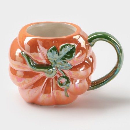 Ceramic mug "pumpkin", 350 ml, orange color
