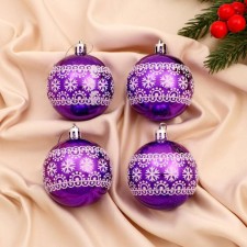 Set of balls plastic D-6 cm, 4 pcs 