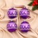 Set of balls plastic D-6 cm, 4 pcs "Circle of Nature" White-violet