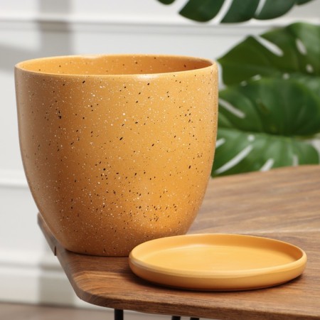 Flower pot "ripples" brown, 4.7 liters-1