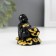 NECKE Polystone "Hotey with gold ingots and coins" Black 4x5.7x5.5 cm