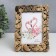 Photo frame plastic 10x15 cm "Leaves-faith" dark gold 20x14.5 cm