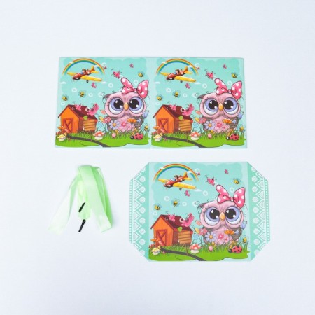Self -assembly box "Children's" owl 15x15x15 cm-4