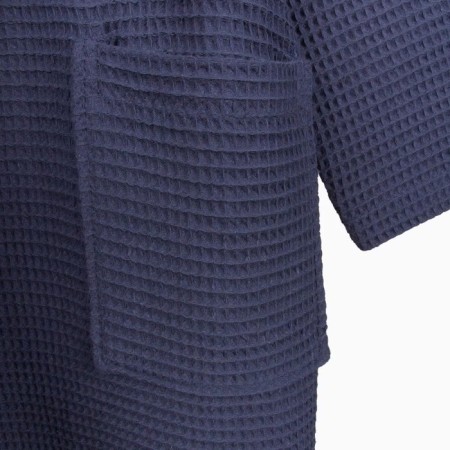 Wafel unisex bathrobe, size s, blue color-3