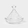 Glass vase for honey/jam, d = 12.6 cm, h = 12.5 cm