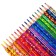 Pencils of 18 colors Pixel Party, plastic, decorated, triangular, cardboard packaging with a suspension