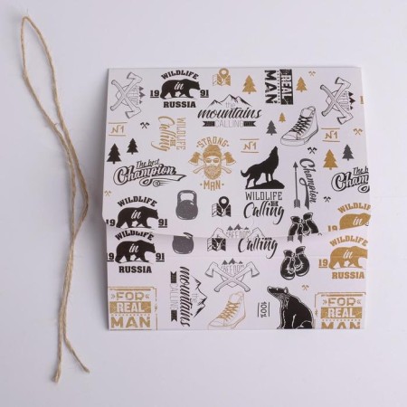 Gift folding box, packaging, “male”, 16.5 x 12.5 x 5 cm, without tape-5