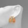 Earrings Metal "Chord" Flower, four -leafer, color gold