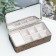 Casket to the leatherette for jewelry "Small squares. Chocolate" 6x9.8x18.5 cm