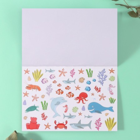 Stickers in the book "Animals" + 5 backgrounds 20.7x14.2 cm-12