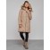 Coat insulated winter female, size 48, beige color