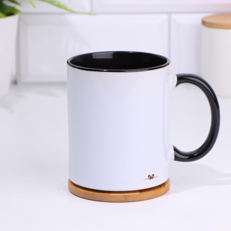 Name mug, sublimation "Glebushki", black bottom-2