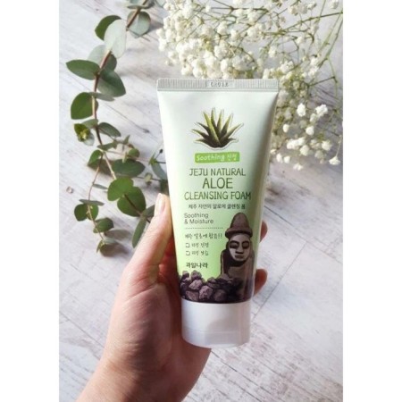 Face Feet Jeju Natural Aloe Cleansing Foam 120g-1