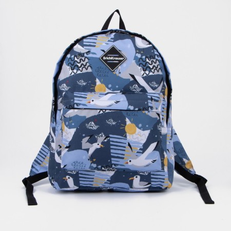 A backpack with a zipper, Erich Krause, Blue Color