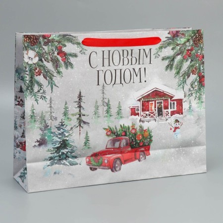 Craft horizontal package “New Year's History”, l 40 x 31 x 11.5 cm, New Year-3