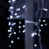 Garland "fringe" 4 × 0.6 m, IP44, transparent thread, 180 LED, white glow, white flicker, 220 V