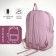 School backpack from textiles, 3 pockets, pink-lilac color