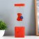 Lava-lamp "Bear" LED 2W from batteries 3haa red 7x7x24 cm