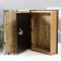 Safe-book wood to leatherette, mirror "Zebra" 30x21x7 cm